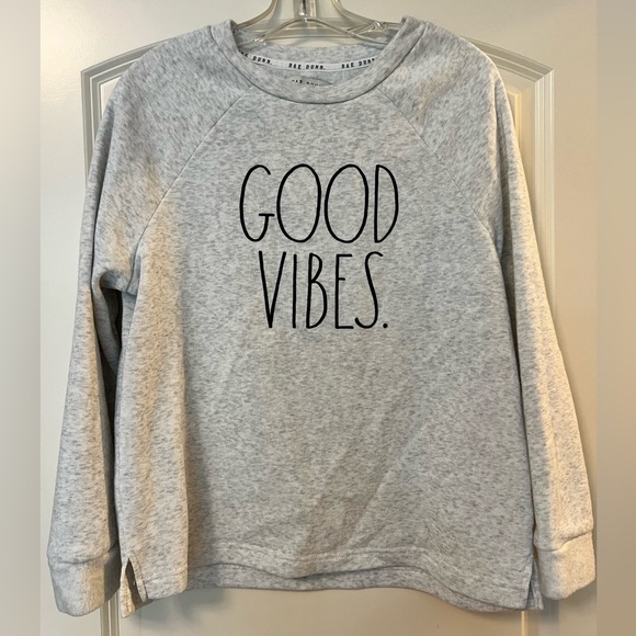 Rae Dunn Good Vibes Pullover Sweatshirt - Picture 10 of 11